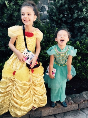 Granddaughter Princesses at the Akershus Royal Banquet Hall in Norway at Epcot.